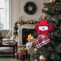 Enfeite Árvore De Natal Boneco De Neve Bota Papai Noel Decoração Festiva Natalina Enfeite Árvore De Natal Boneco De Neve Bota Papai Noel Decoração Festiva Natalina