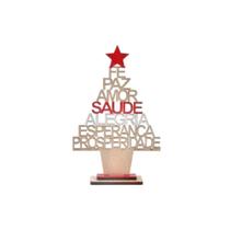 Enfeite Árvore De Natal Dos Desejos Pequena 18cm Em Madeira - Zein