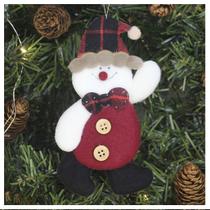 Enfeite Árvore De Natal Pendente Boneco De Neve 16cm