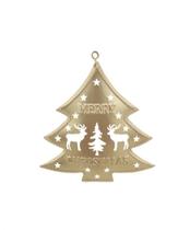 Enfeite Árvore Natal Alce Metal Dourado Pendurar Luxo 4 Un