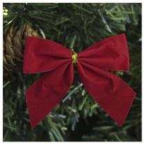 Enfeite Árvore Natal Laço Vermelho 7cm 12 Unidades