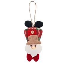 Enfeite árvore Natal Pendente Papai Noel 1 Peça 19,5cm