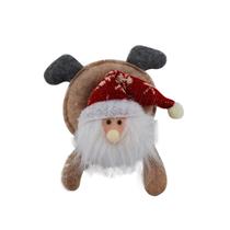 ENFEITE ÁRVORE PAPAI NOEL ARGOLA TECIDO TRICO 17CM c/4 ENFEITE ÁRVORE PAPAI NOEL ARGOLA TECIDO TRICO 17CM c/4