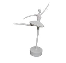 Enfeite Bailarina Dançando Ceramica Branca Formosa