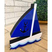 Enfeite Barco 01 Em Mdf Decoryou - Ref 342 ul