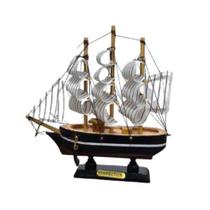 Enfeite barco 16cm madeira, ref 5368