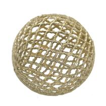 Enfeite Bola Decorativa Em Aluminio Dourada 20 Cm