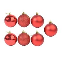 Enfeite Bola Natalina Lisa 7 Peças Em Plástico 3Cm Vermelha Enfeite Bola Natalina Lisa 7 Peças Em Plástico 3Cm Vermelha