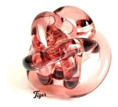 Enfeite Bola Nó De Murano Decorativo Ametista - Tiger Gifts