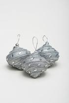 Enfeite Bola Prata Pião C/ 3 Und