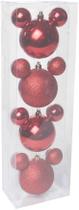 Enfeite Bolas Disney Vermelha 8cm - Cromus Enfeite Bolas Disney Vermelha 8cm - Cromus