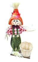 Enfeite Boneco De Palha C/ Base E Cestinho Para Festa Junina