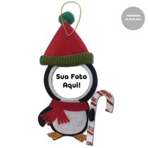Enfeite Boneco Pinguim Porta Fotos Natal Multiart