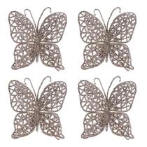 Enfeite Borboleta 7cm c 4 CV244472 Cazza Champagne Enfeite Borboleta 7cm c 4 CV244472 Cazza Champagne