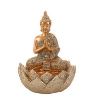 Enfeite Buda Dourado Porta Vela10cm