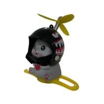 Enfeite Buzina Guidão Moto Bicicleta Gato De Capacete Gatinho