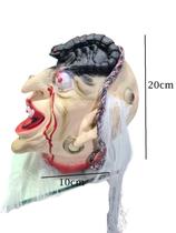 Enfeite Cabeça bruxa aterrorizante de látex festa halloween