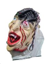 Enfeite Cabeça de bruxa aterrorizante de látex decoração