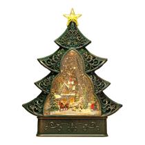 Enfeite Caixa de Música Árvore de Natal com Luminária 30cm