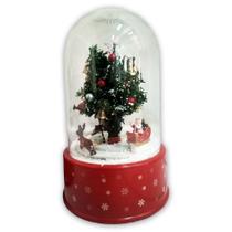Enfeite Caixa De Neve Natalina Musical Papai Noel Renas 110V Enfeite Caixa De Neve Natalina Musical Papai Noel Renas 110V