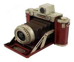 Enfeite Câmera Fotográfica Antiga 15x16x18.5cm Estilo Retrô Enfeite Câmera Fotográfica Antiga 15x16x18.5cm Estilo Retrô