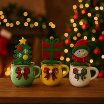Enfeite Caneca De Decoração Para Natal Cerâmica
