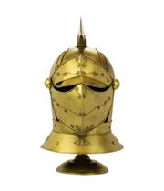 Enfeite Capacete Cavaleiro Medieval Dourado 47x26x30cm