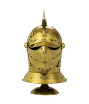 Enfeite Capacete Cavaleiro Medieval Dourado 47X26X30Cm