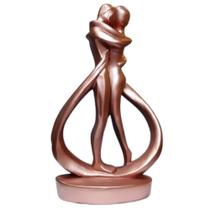 Enfeite Casal De Namorados Apaixonados Estatueta Rose Gold Enfeite Casal De Namorados Apaixonados Estatueta Rose Gold
