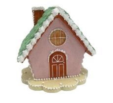 Enfeite casinha de biscoito decor natalina com glace 12cm Enfeite casinha de biscoito decor natalina com glace 12cm