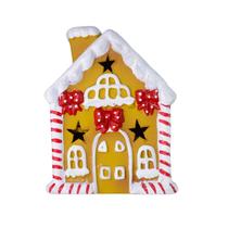 Enfeite casinha natalina decorativa gingerbread com led 15cm Enfeite casinha natalina decorativa gingerbread com led 15cm