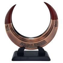 Enfeite Cavaleiro Da Lua Crescente Bronze Estátua E Suporte Bronze