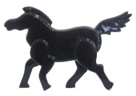 Enfeite Cavalo Preto Ceramica Decoração para Casa 18cm Enfeite Cavalo Preto Ceramica Decoração para Casa 18cm