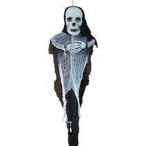 Enfeite Caveira Halloween Para Pendurar 130cm