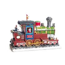Enfeite Cenario Bivolt Noel e Duendes Trem de Natal para Decorar e Presentear