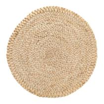 Enfeite Classico para Mesa Sousplat Redondo 38x38 Feito de Fibra Trançada Bege Enfeite Classico para Mesa Sousplat Redondo 38x38 Feito de Fibra Trançada Bege