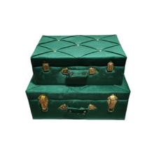 Enfeite Conj Maletas Bau Verde Lindos Detalhes Formosa