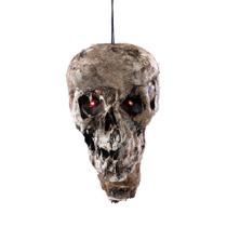 Enfeite cranio pele derretida halloween com luz 25cm Enfeite cranio pele derretida halloween com luz 25cm