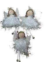 Enfeite de Anjo em Tiras para sua Arvore Natal - Cor Branca