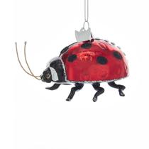 Enfeite de árvore de Natal Kurt S. Adler Noble Gems Ladybug