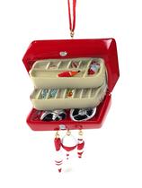 Enfeite de árvore de Natal Kurt S. Adler Tackle Box Fishing