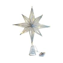 Enfeite De Árvore De Natal LED Em Forma De Estrela Com Luzes De Cordão, Decoração Para Festas Em Enfeite De Árvore De Natal LED Em Forma De Estrela Com Luzes De Cordão, Decoração Para Festas Em