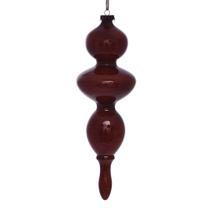 Enfeite de árvore de Natal Vickerman Wood Grain Finial 14 cm, pacote com 3