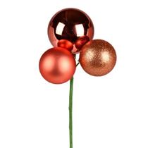 Enfeite de bola de coral Vickerman 18 Christmas Pick (pacote com 4) Enfeite de bola de coral Vickerman 18 Christmas Pick (pacote com 4)