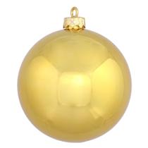 Enfeite de bola de Natal Vickerman Shatterproof Gold 6 unidades/bolsa Enfeite de bola de Natal Vickerman Shatterproof Gold 6 unidades/bolsa
