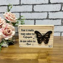Enfeite de Borboleta Voar é Muito Mais sobre Ter Coragem Decoração de Mesa Decoração Motivacional Enfeite de Borboleta Voar é Muito Mais sobre Ter Coragem Decoração de Mesa Decoração Motivacional