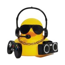 Enfeite De Carro Pato De Borracha Fofo Com Fone De Ouvido Para Painel - Tema Hip Hop E Jogos Enfeite De Carro Pato De Borracha Fofo Com Fone De Ouvido Para Painel - Tema Hip Hop E Jogos