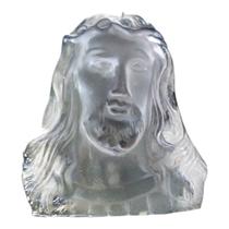 Enfeite De Cristal Lasca Face De Jesus Cristo 6 x 6 cm santo Enfeite De Cristal Lasca Face De Jesus Cristo 6 x 6 cm santo
