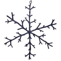 Enfeite de floco de neve com galho marrom fosco de 12" da Vickerman, pacote com 6