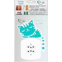 Enfeite de Gato Tiffany com Borda Branca